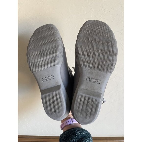 Sperry Women's Saltwater Nylon Snow  Gray Rubber Ankle Boots Women's US Size 9 G - Picture 8 of 8